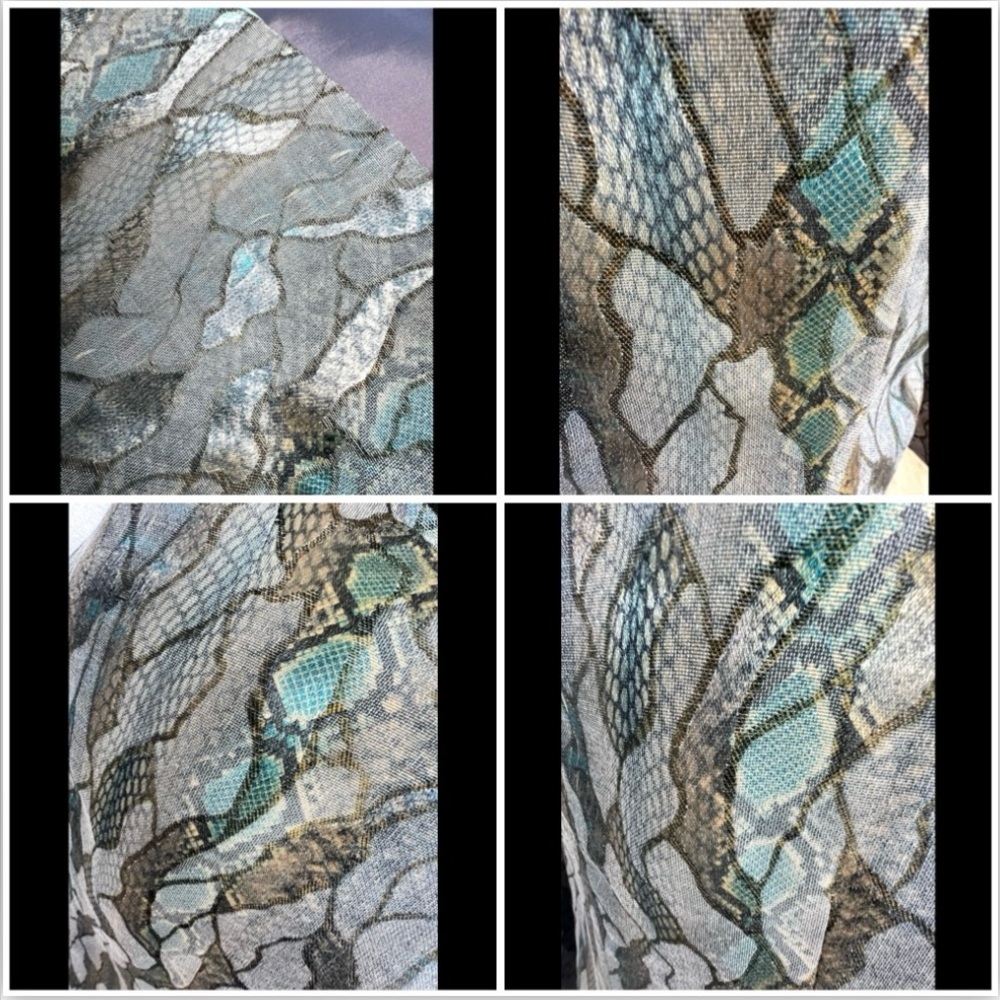 Vintage Metallic Brown Snake-Inspired Jacket • Seafoam Green Trim - Picture 7 of 15